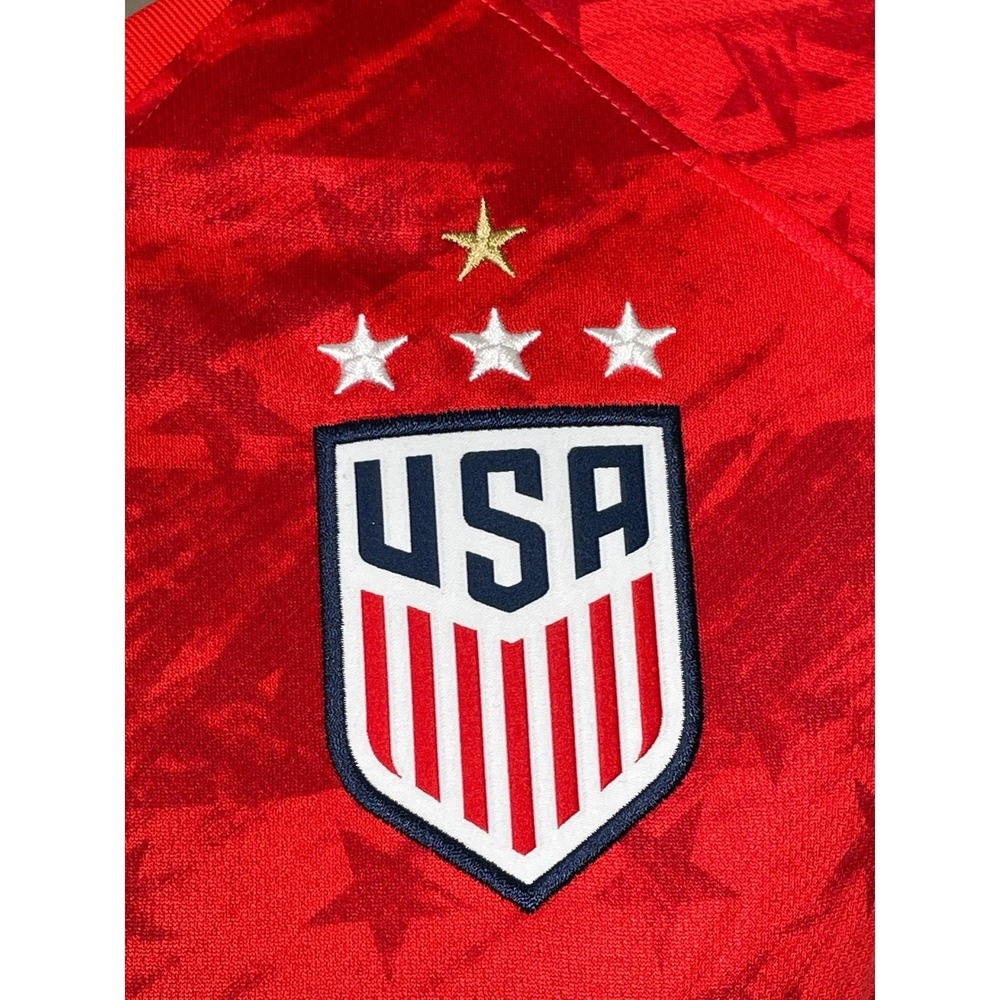 Team USA Soccer USWNT Nike Red Stadium Away Gold Star Jersey Women's SMALL - Picture 3 of 13